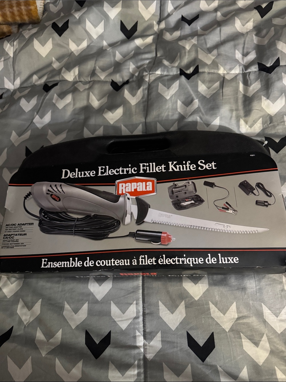 Deluxe Electric Fillet Knife Set - Black/Silver